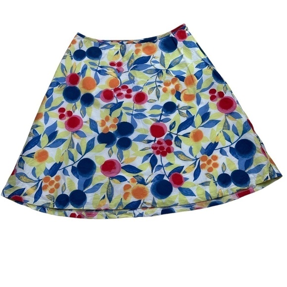 Talbots Petite Colorful Floral Berry Midi Skirt - Picture 3 of 6